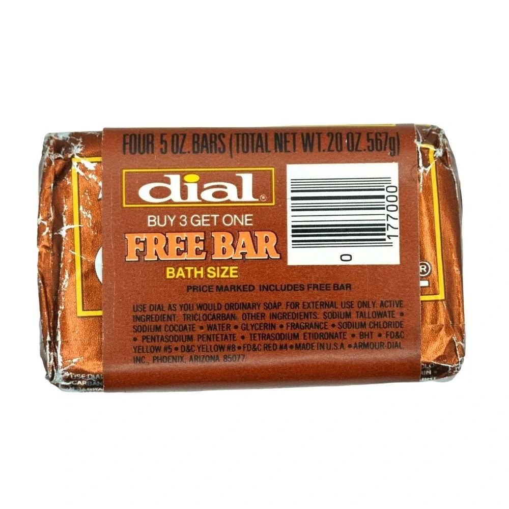 Vintage‎ Dial Gold Bar Soap 4 Pack 5oz Bath Size Bars Gold Antibacterial